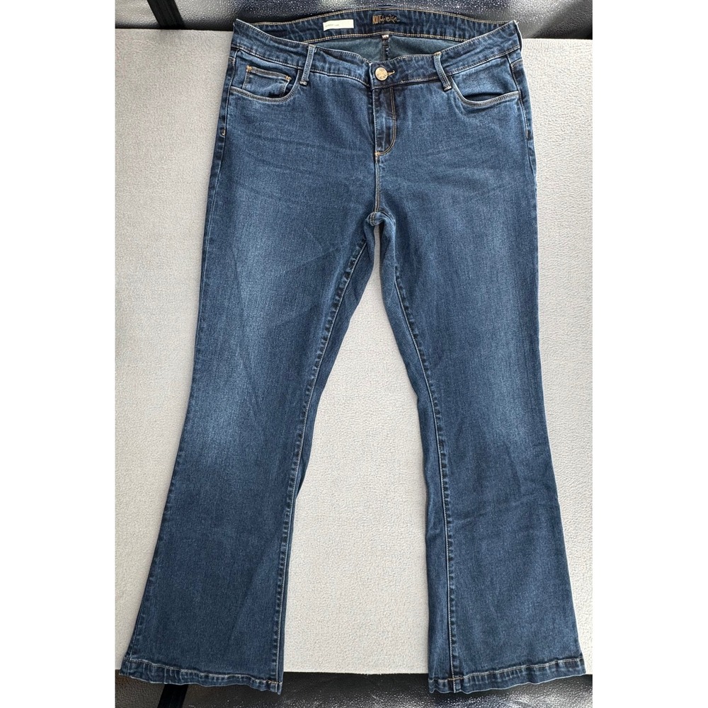 Kut from the Kloth Chrissy Flare Jeans 14W Stretch Denim Bohemian Retro Curvy
